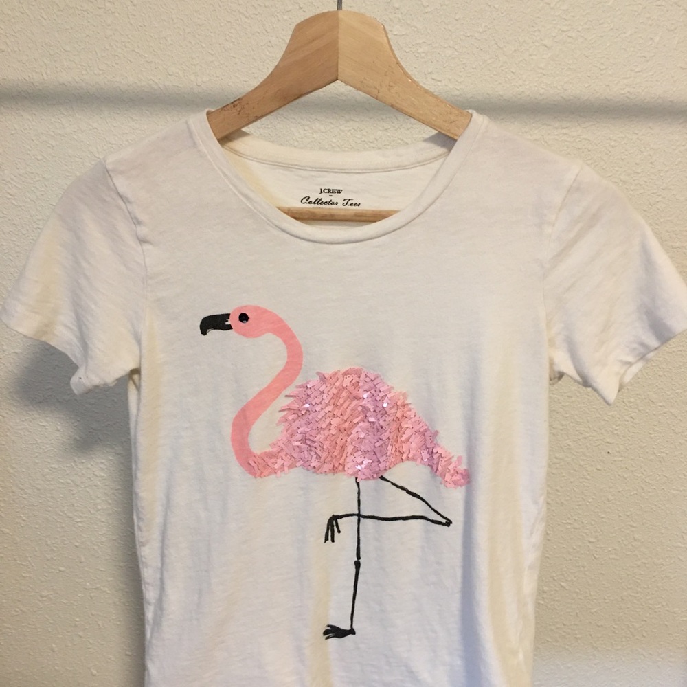 J. Crew Collector Tee in Flamingo